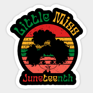 Little Miss Juneteenth Sticker